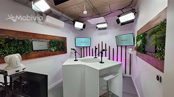 Installation studio équipé - Mobivia - Agence de production audiovisuelle Lille - AV Prod