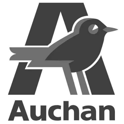 logo auchan noir boite de production audiovisuelle