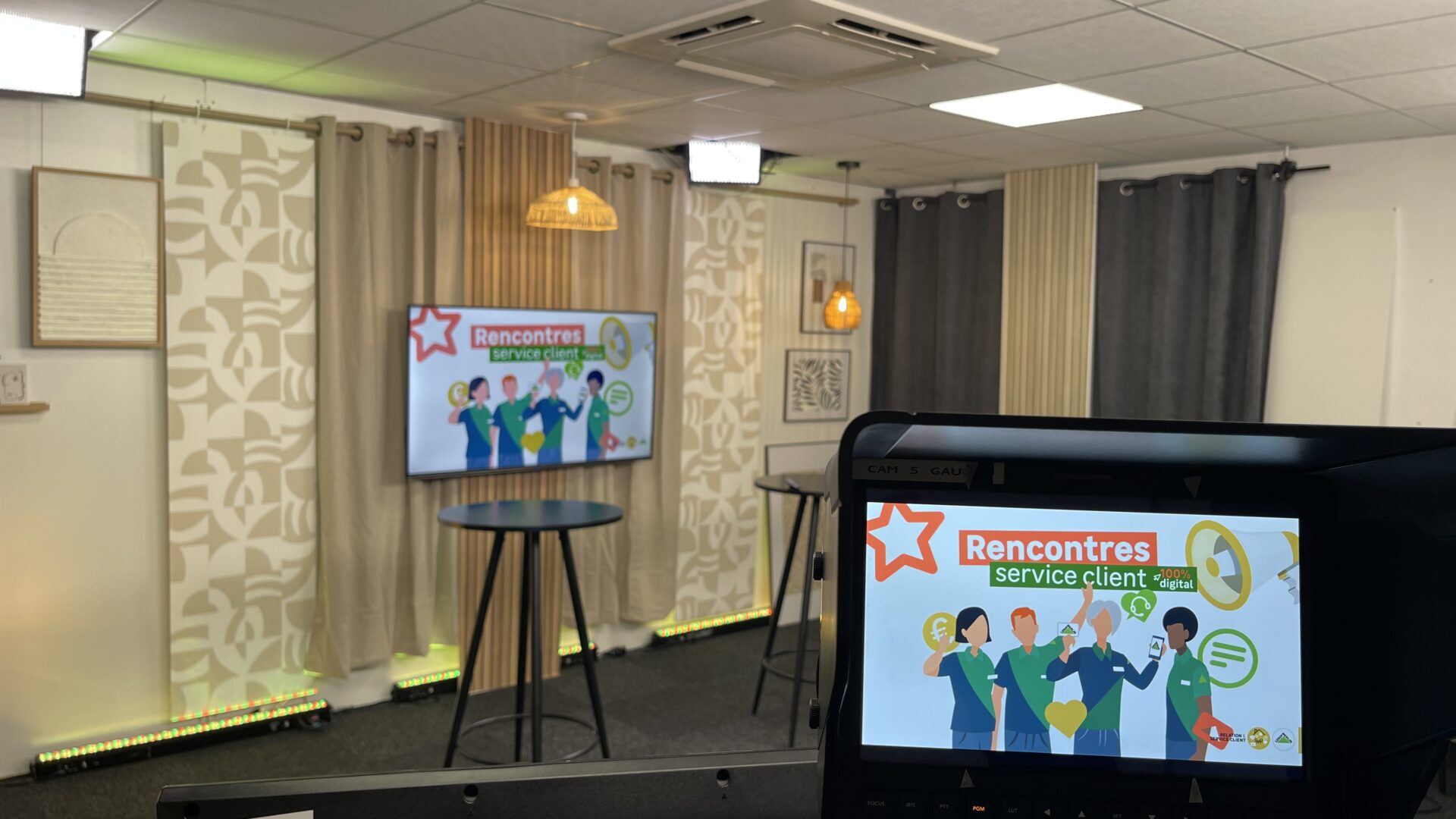 retour camera plateau de tournage leroy merlin