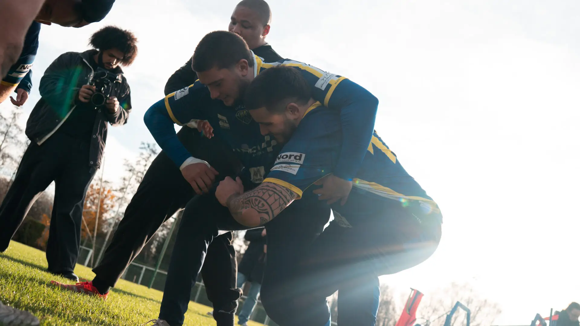 entrainement joueurs omr rugby