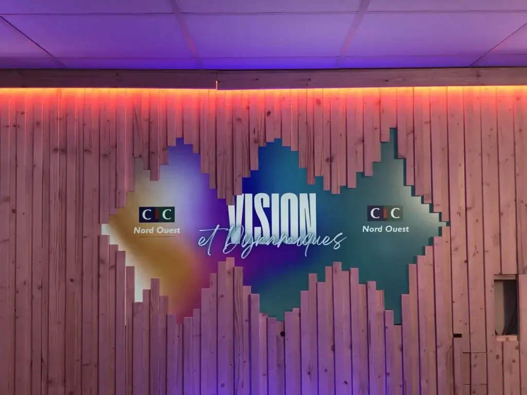 Fond de plateau lumineux du live Codir CIC Nord Ouest