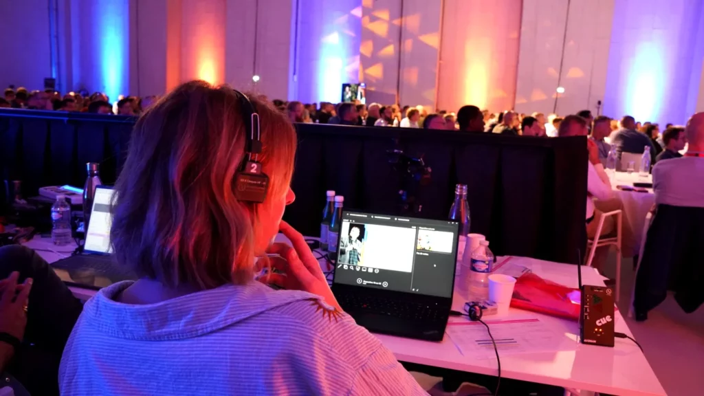 Régie technique pendant la plénière EDF
