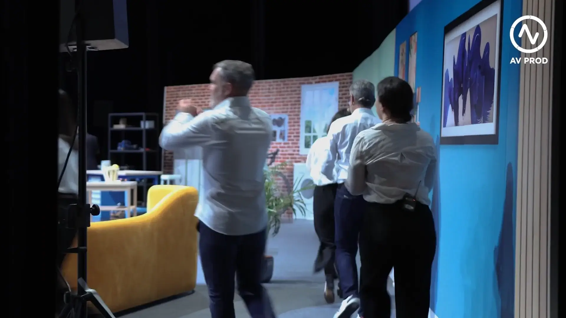 Répétitions des intervenants ADEO dans le décor de la scénographie au Zénith de Lille