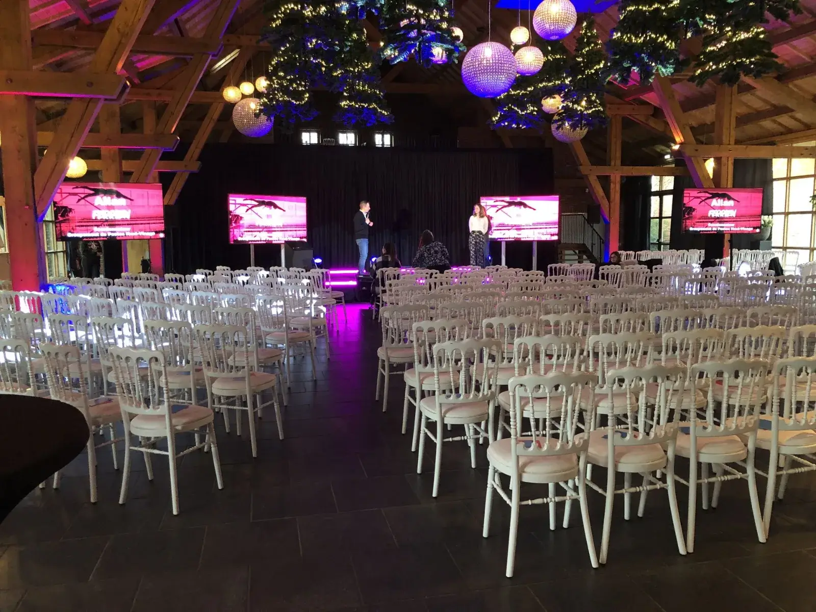 Salle des vœux d’entreprise RTE à la Ferme des Templiers
