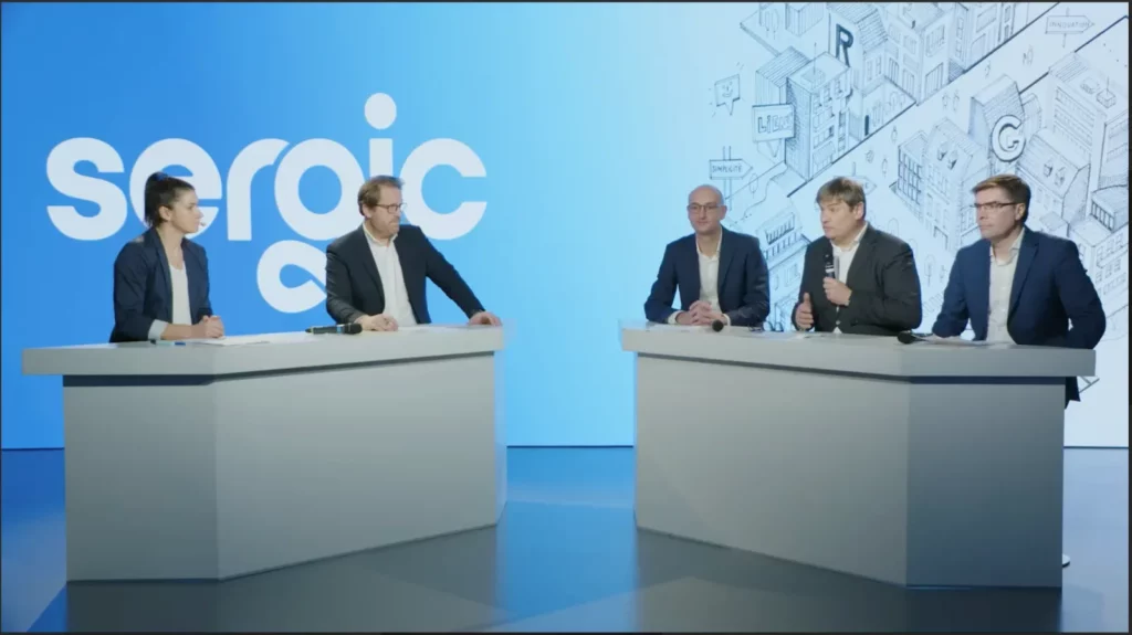 Cérémonie de vœux digitale Sergic : dirigeants sur le plateau TV