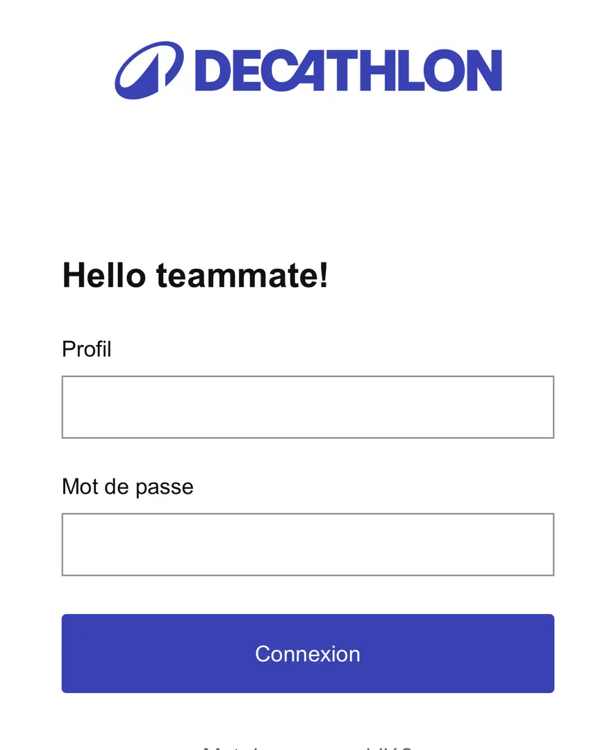Décathlon application authentification SSO collaborateur