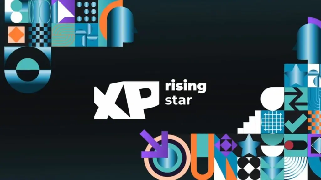 Jingle motion design ADEO XP : le logo XP se dessine au milieu des éléments graphiques