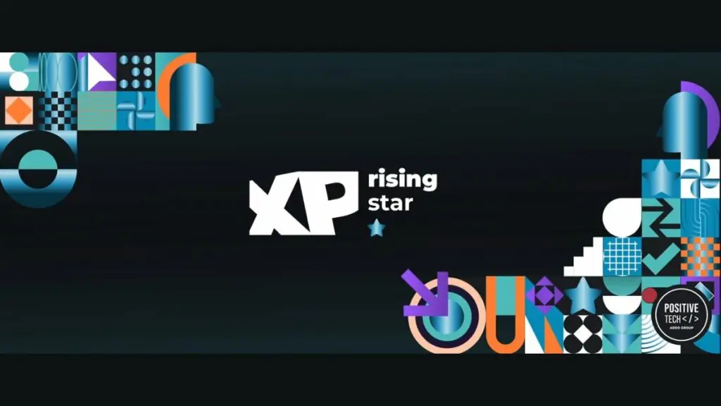 Jingle motion design ADEO XP : logo XP Rising Star au terme de l’animation