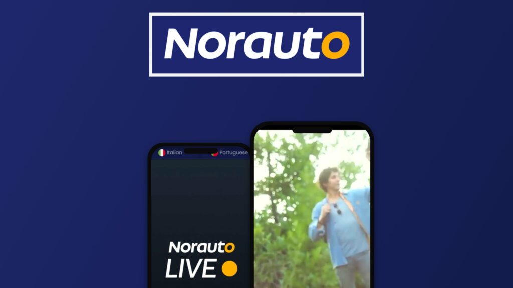 Plateforme événementielle multilingue Norauto Live sur smartphone