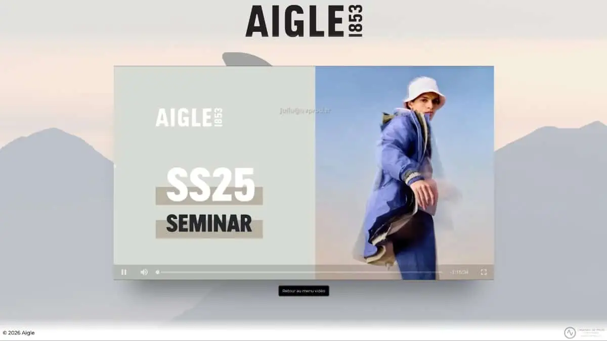 Lecteur vidéo à la demande du séminaire SS25 sur la plateforme sécurisée Aigle