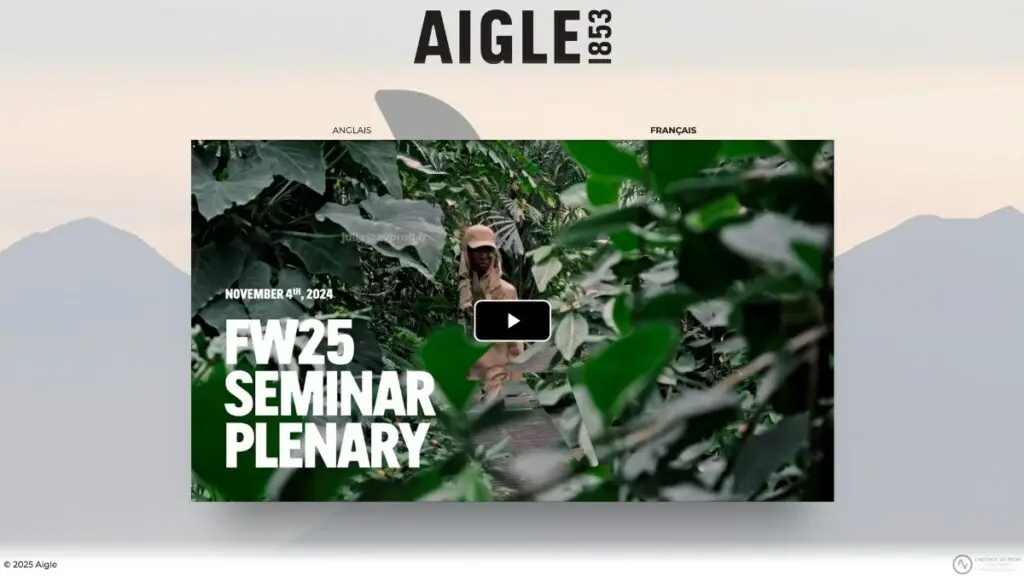 Plateforme vidéo sécurisée Aigle : lecteur VOD du séminaire plénier FW25