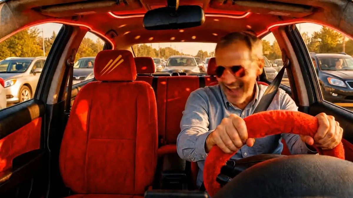 Publicité radio IA Métropolys : conducteur de bonne humeur au volant grâce à la musique