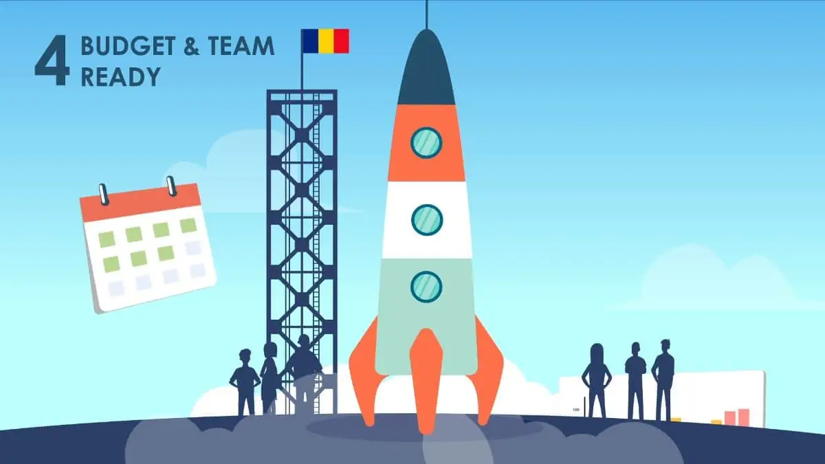 Vidéo motion design Auchan : fusée et équipes au moment du lancement
