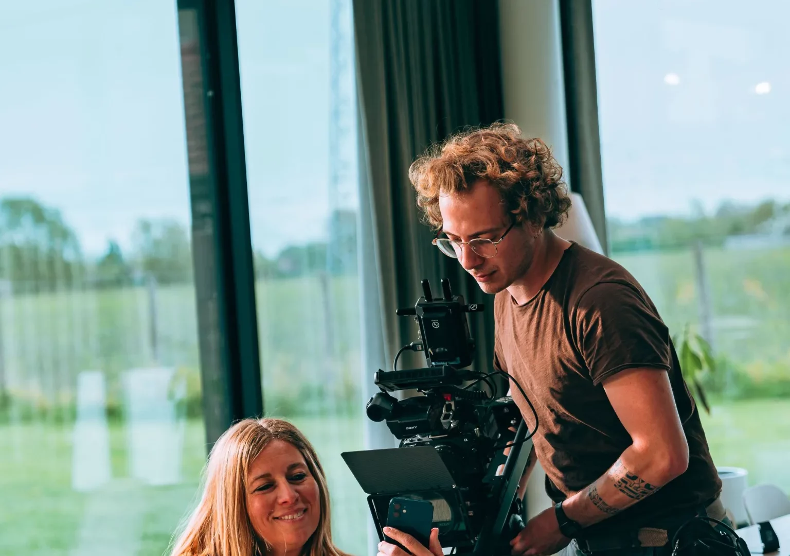 Retour image sur le tournage de la vidéo produit chauffe-eau connecté Adeo