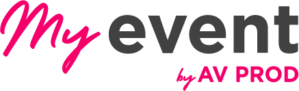 Logo My Event événement hybride - Agence de production audiovisuelle Lille AV Prod